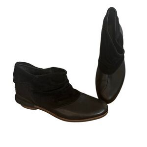 Patagonia Addie Black Leather Slouchy Ankle Booties 7.5